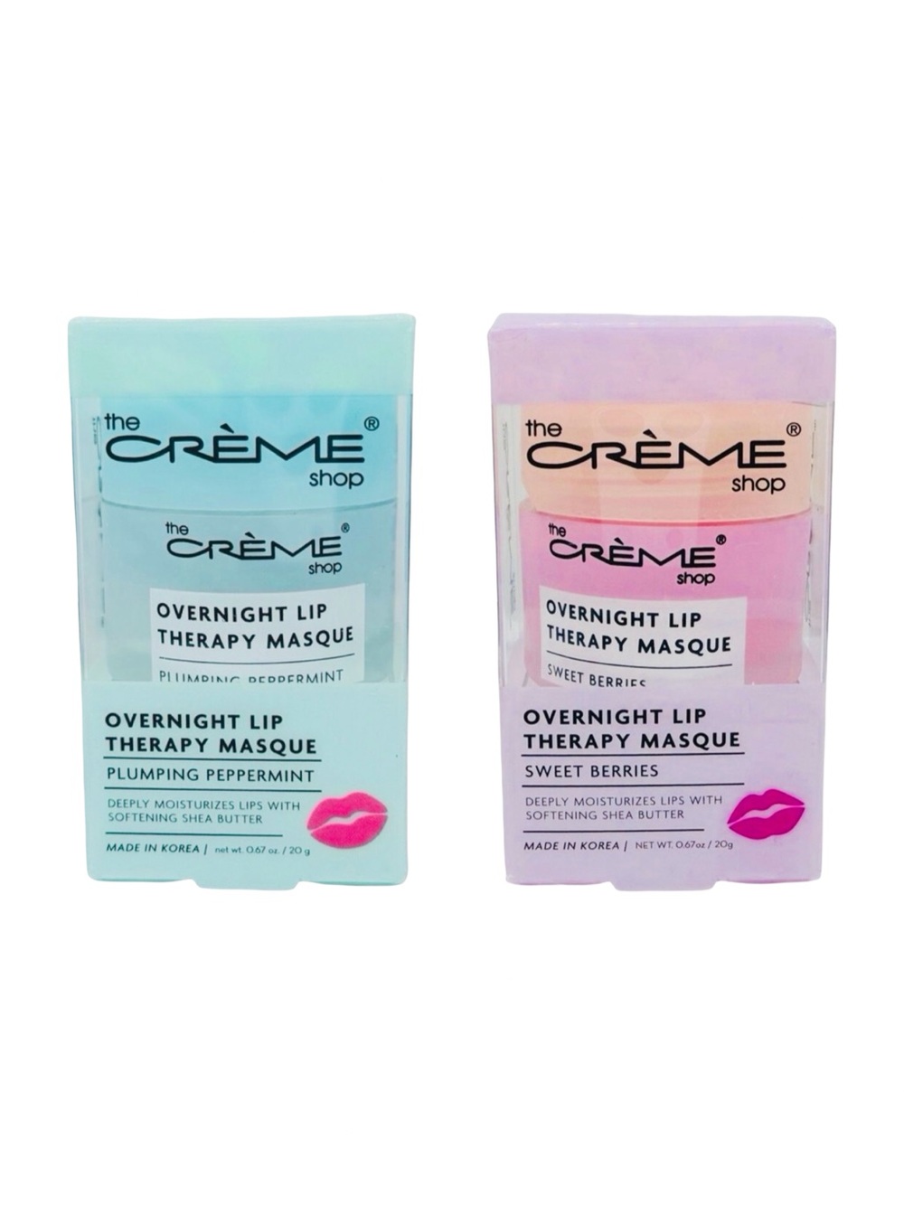 The Crème Shop Overnight Lip Therapy Masque Duo - 0.67 oz / 20g x 2